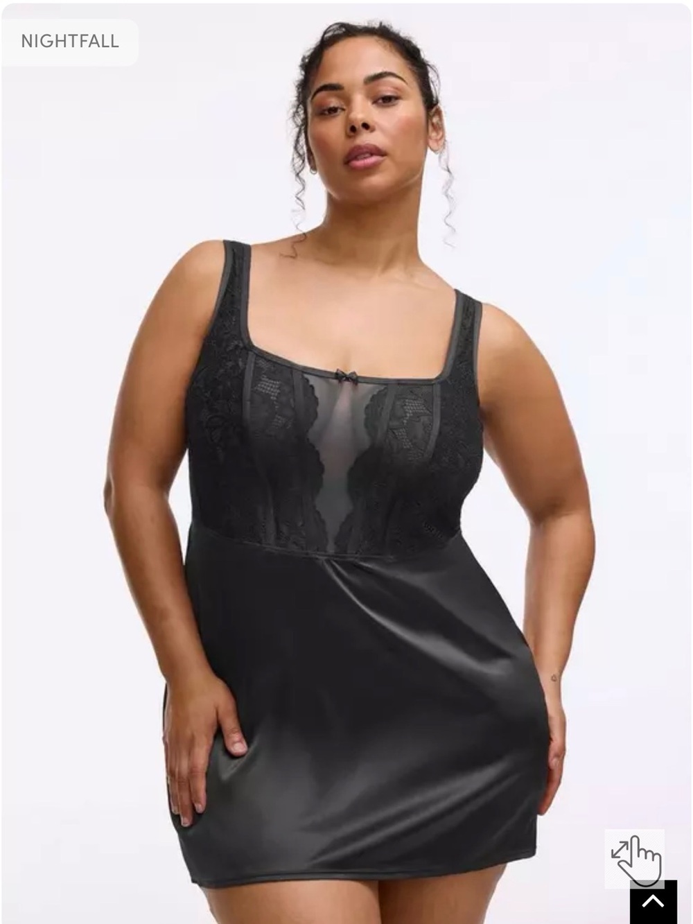 NWT Torrid Nightfall Lace & Shine Wirefree Bustier Dress size 2